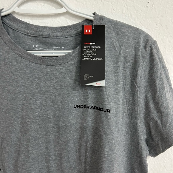 UNDER ARMOUR • Grey Crew Neck T-shirt • size M •’ - Picture 5 of 6